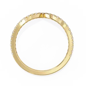 Bague unisexe en or massif 10K 14K 18K avec diamant de laboratoire en V pavé à une rangée, certifiée IGI, bijoux fins, cadeau - Product Image 4