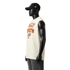 Camiseta sin mangas para hombre, de algodón grueso, estilo jersey, para gimnasio, con estampado personalizado, 100% algodón, corte holgado. - Product Image 4