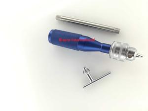 Taladro manual ortopédico de acero inoxidable Bisons Wholesale, plateado y azul, 16 cm, 1 unidad, herramienta quirúrgica - Product Image 3