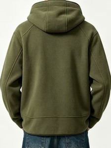 Mens Hoody Dark Grey Fleece Zip Up Hoodie Oversized Hooded Jacket Warm Polar Fleece <b>Zipper</b> <b>Sweatshirt</b> Winter Streetwear Hoodie - Product Image 6