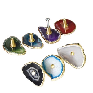 ลูกบิดประตูทำจากหินอาเกตแกะสลักลายดอกไม้ ดีไซน์ขัดเงาแบบ Love Style กันน้ำ สำหรับใช้ภายใน - Product Image 2