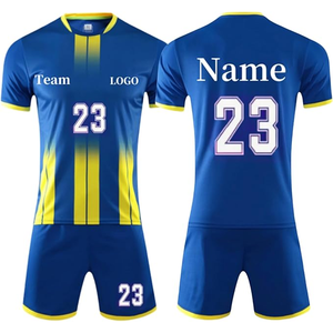 เสื้อฝึกซ้อมแบบแห้งเร็วระบายอากาศได้ดีพร้อมหมายเลขชื่อทีมแบบกำหนดเอง |   ชุดฟุตบอลสำหรับผู้ใหญ่คุณภาพสูงแบบซับลิเมชั่น - Product Image 1