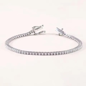 Best Quality Moissanite Tennis Chain 925 Sterling Silver 14K/18K Bracelet Zirconia Tennis Bracelets - Product Image 1