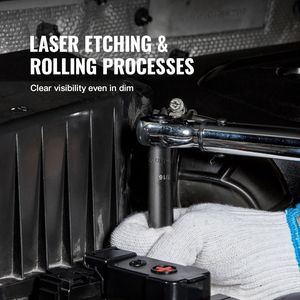 Set di chiavi a bussola a impatto da 9 pezzi da 1/2 pollice per riparazione auto, da 29-38 mm, metriche, profonde, con numeri facili da leggere, in acciaio legato Cr-Mo a 6 punte - Product Image 5