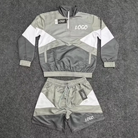 Ensemble veste coupe-vent haute performance et short, vêtements de sport légers en polyester, fabrication par le fabricant