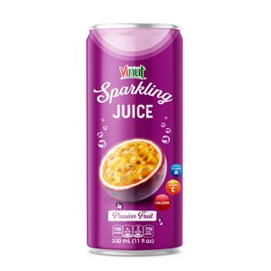 Bebida de Jugo de Maracuyá Espumoso en Lata de Aluminio de 330 ml, Paquete de 24, Puro y Natural, Esterilizado, Marca Privada OEM para Importación al por Mayor - Product Image 1