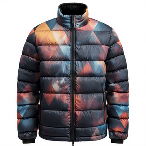 Men Winter Streetwear <b>Camouflage</b> Pattern Canvas Waterproof Hooded Puffer Jacket - Product Image 4
