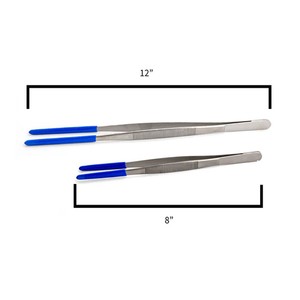 แหนบยาวปลายยาง ได้รับการรับรองมาตรฐาน CE ระดับ I ใช้ซ้ำได้และกันลื่นเพื่อการให้อาหารที่ปลอดภัยและง่ายดาย รุ่น Metal Med MM-0426-383 - Product Image 6