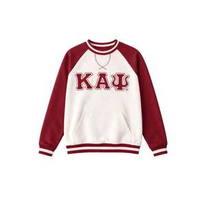 Felpa Girocollo Kappa Alpha Psi Krimson in Ciniglia, Vestibilità Standard, in Pile Premium con Stemma Ricamato con Lettere Greche, Abbigliamento per Fraternità - Product Image 4