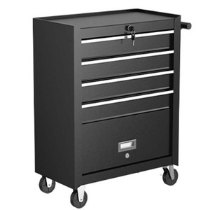 Heavy Duty OEM Auto Repair Tool Cart <b>Iron</b> <b>7</b> Drawers Keyed Lock 300kg Load Capacity Thickened Back Net Side Rack Mobile Handcart - Product Image 1