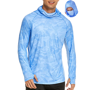 Camisetas de Pesca Transpirables de Moda para Hombre, de Spandex y Poliéster, Manga Larga, UPF50+, Sudaderas con Capucha, Jersey de Pesca Sublimado, Camisetas para Senderismo y Pesca - Product Image 1