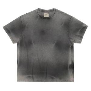 เสื้อยืดโอเวอร์ไซส์แบบฟอกสี 100% ผ้าฝ้าย วินเทจ ลุคสตรีทแวร์ คอกลม แขนสั้น สำหรับผู้ชาย เสื้อฟอกสี - Product Image 1