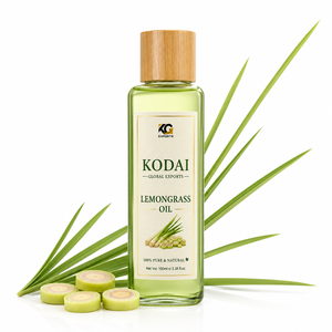 Aceite Esencial de Limoncillo de Tamil Nadu 100% Puro y Natural de Kodai Global Export, Destilado al Vapor, para Aromaterapia Facial, Limpieza Sin Dolor - Product Image 1