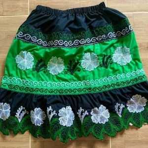 Best Quality Women's Floral Embroidery A-Line Short <b>Skirt</b> New Trendy Pleated Mini Streetwear With <b>Elastic</b> Waist - Product Image 4