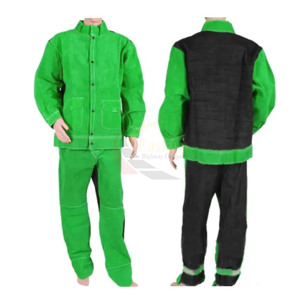 Chaqueta de Seguridad de Cuero Vacuno de Primera Calidad, Resistente al Fuego, Nivel de Protección Industrial, Traje de Soldadura para Construcción - Product Image 3