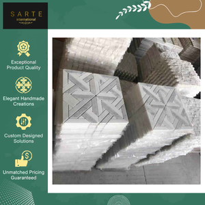 Hot Sale on Eco-Friendly Luxury Waterjet Patterns Natural Marble <b>Mosaic</b> Tiles for Kitchen Backsplash/Bathroom Walls from India - Product Image 6