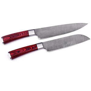 Couteau de cuisine écologique en acier Damas de haute qualité pour légumes, cuisson, désossage de poisson, filetage, boucherie, usage général, manche en bois, neuf - Product Image 6