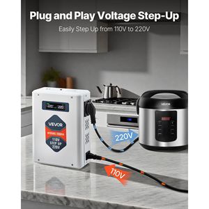 Convertidor de Voltaje de Alta Resistencia 2000VA, Transformador de 110V a 220V con 2 Tomas EU y USB, Inversor - Product Image 3