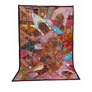 Tapiz Tribal Indio Hecho a Mano al por Mayor, Tapiz Étnico con Cuentas para Colgar en la Pared, Tapiz Bohemio Hippie para Decoración Festiva - Product Image 2