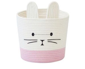 Modern Cotton Storage <b>Basket</b>-Collapsible Space-Saving Washable Durable Sustainable Home Use <b>Large</b> Capacity - Product Image 1