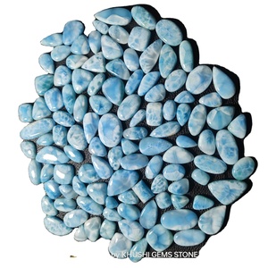 Haute qualité lisse vernis à la main naturel Larimar Cabochon lot de pierres précieuses en vrac pour la fabrication de bijoux en pierres précieuses - Product Image 3