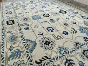 Alfombra Turca Tejida a Mano con Nudos, Vibrante, de Lana/Seda, con Patrones Florales, Ecológica, Antideslizante, Resistente a la Suciedad, Apta para Mascotas, Delgada y Plana - Product Image 2