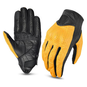 Guantes de Motocicleta con Pantalla Táctil, Protección Adicional, Piel de Cabra, Guantes de Motocicleta para Hombre con Talla Personalizada - Product Image 1