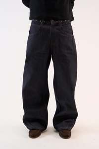 Jean en denim rétro pour homme, coupe ample, droit, motif effet eau, déchirures effet moustaches de chat, jambe large, taille mi-haute, pour hommes. Aucun avis pour le moment. - Product Image 5