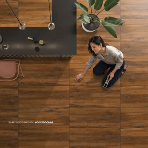Vistaar Bark <b>Wood</b> Brown 600x1200mm 12mm Thick Rustic Porcelain <b>Wood</b> Tiles Acid Surface Swimming Pool Floor Wall Premium Design - Product Image 2