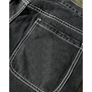 Vaqueros holgados vintage personalizados de poliéster/algodón lavado para hombre, estilo urbano, con bordado, ecológicos, cortavientos y con relieve. - Product Image 3
