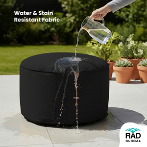 Premium Modern Movable Outdoor Round Pouf <b>Bean</b> <b>Bag</b> <b>Covers</b> with Circular Design-for Balconies Patios & Pool Decks - Product Image 2