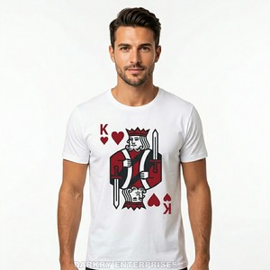 T-shirt Vert Foncé Homme avec Imprimé Néon Cupidon Ange, Col Rond Personnalisé en Coton, Vente en Gros, Mode Streetwear - Product Image 5