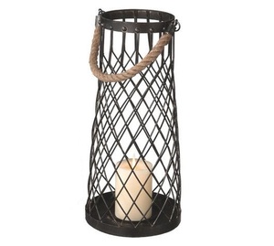 Venta al por Mayor de Faroles de Metal y Vidrio Portátiles de Calidad Perfecta con Acabado Gris para el Hogar y el Jardín - Product Image 4