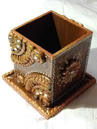 Wooden Pen Holder Stand for Office Desk Handcrafted Desktop Organizer for Pens Pencils Stationery - Product Image 3