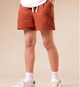 Shorts d'été décontractés en coton et lin pour garçons, multi-poches, coupe ample, légers et respirants pour enfants - Grande Vente - Product Image 1