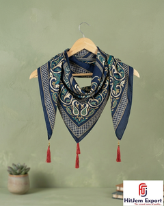 Pañuelo Cuadrado con Estampado Personalizado, Sensación de Seda, Suave y Ligero, Pañuelo de Moda para Mujer, Fabricante Textil OEM ODM, Venta al Por Mayor - Product Image 2