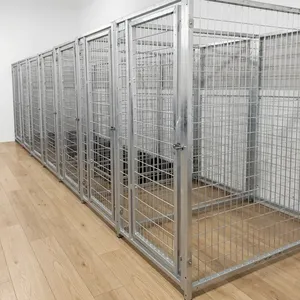 Jaula para Perros de Acero Inoxidable, Rectangular, con Marco Galvanizado Industrial, Resistente a la Oxidación, Valla para Mascotas, Rejilla, Puertas - Product Image 5