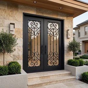 Royal-style Wrought Iron Main Gate Modern Design Water-Rust-Resistant Coating Easy Assembly for Outdoor Use Steel Reinforced - Product Image 4