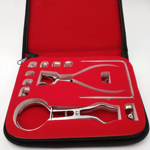Complete Rubber Dam Dental Isolation Instrument Set with Stainless Steel <b>Frame</b> Punch <b>Clamp</b> Forceps Assorted <b>Clamps</b> and Placement - Product Image 1