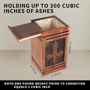 Eco-Friendly Wooden Cremation Urn Manufacturer Personalized Wooden Keepsake Urn for Families High Quality Wooden Funeral Urn - Product Image 5