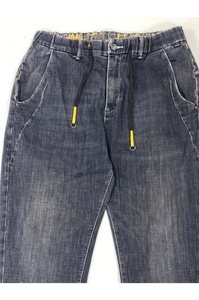 Wholesale Custom Men's Plus Size Denim Jeans <b>Harem</b> Pants Casual Summer ODM with Eco-Friendly Sand Wash Gradient - Product Image 5