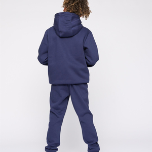 Conjunto Deportivo para Niños, Color Azul Marino, Sudadera con Capucha de Manga Larga y Pantalones, 100% Algodón, Estilo Casual para Otoño - Product Image 2