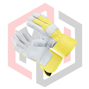 ถุงมือหนังเสริมแรงสำหรับงานหนัก Pro Worker ขนาด 26 ซม. ทนทานต่อการฉีกขาด ระบายอากาศได้ดี ป้องกันไฟฟ้าสถิต ปราศจากซิลิโคน ปราศจากแป้ง สำหรับดับเพลิง - Product Image 2