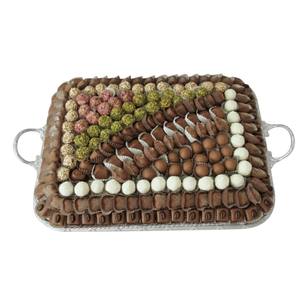 Plateau décoratif élégant à motif de branche d'olivier, idéal pour les chocolats, les cadeaux de mariage ou d'entreprise, au meilleur prix. - Product Image 4