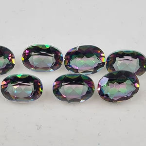 Topaze Mystique Facettée Ovale, Pierre Précieuse en Vrac, Tailles Assorties, Calibrée, Naturelle, Lot pour la Fabrication de Bijoux - Product Image 1