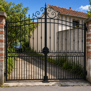 Rehaussez l'attractivité de votre maison avec des portails en fer forgé sur mesure élégants, conçus pour une sécurité intemporelle et un design luxueux et moderne. - Product Image 2