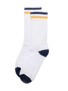 ODM Logo personnalisé Chaussettes à rayures classiques de haute qualité en tricot de coton côtelé antidérapant Design sportif respirant pour hommes femmes - Product Image 3