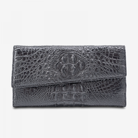 Mini pochette en cuir véritable décontractée pour femmes taille personnalisable (L19.5 X W10.5cm) fermeture à bouton longue à la mode Original Vietnam