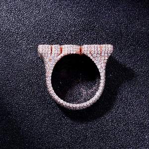 High on Demand Rose <b>Gold</b> Plated Letter WAOH <b>Cocktail</b> <b>Ring</b> Micro Pave Cubic Zirconia Unisex Party Jewelry Hiphop Style - Product Image 6