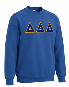 Delta Delta Delta Hooded Sweatshirt Blue Gold Solid <b>Men's</b> Casual Pullover Regular Fit Knitted Cotton Eco-friendly Winter Wear - Product Image 4